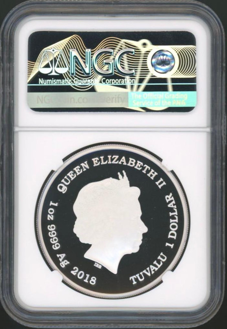 2018 1 oz Tuvalu Ready Player One Art3mis Silver Coin PF70 FR Box + Coa