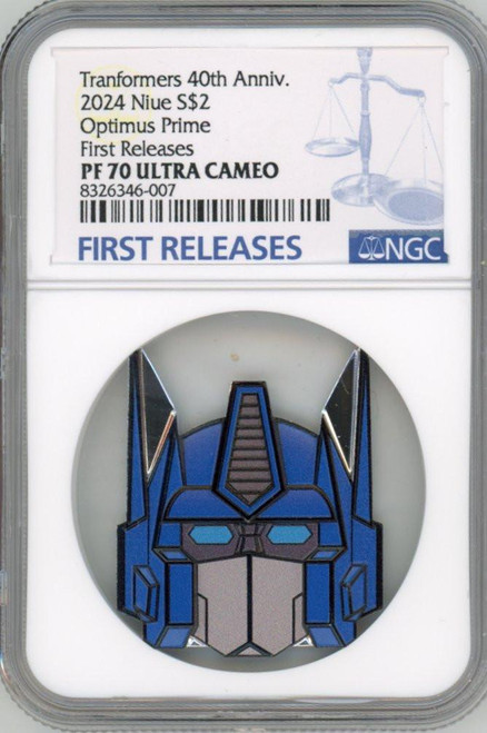 2024 Niue Hasbro Transformers Heads Optimus Prime NGC 70 FR