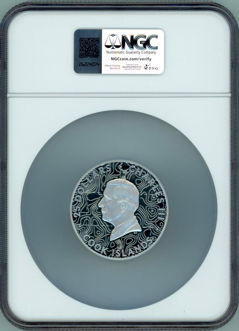 CIT Coin Invest AG 2024 Cook Islands Topography Hawaii NGC PR70 First Release 5oz Silver $25 