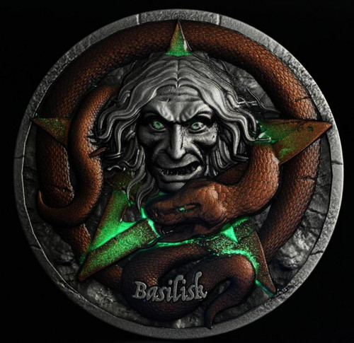MK Mint 2025 Cameroon BASILISK Legends of the Serpentine Realm 2oz Silver Coin Mint SEAL  MK Mint 2025 Cameroon BASILISK Legends of the Serpentine Realm 2oz Silver Coin Mint SEAL