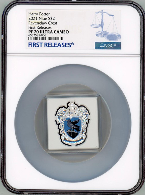 HARRY POTTER™ 2021 Niue Ravenclaw Crest Silver Coin w/OGP  NGC PF 70 UC FR  HARRY POTTER™ 2021 Niue Ravenclaw Crest Silver Coin w/OGP  NGC PF 70 UC FR
