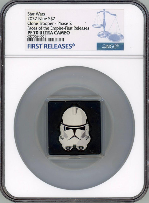 Star Wars™ 2022 Niue Star Wars Clone Trooper II Faces Of The Empire 1oz Silver Coin NGC 70  Star Wars™ 2022 Niue Star Wars Clone Trooper II Faces Of The Empire 1oz Silver Coin NGC 70