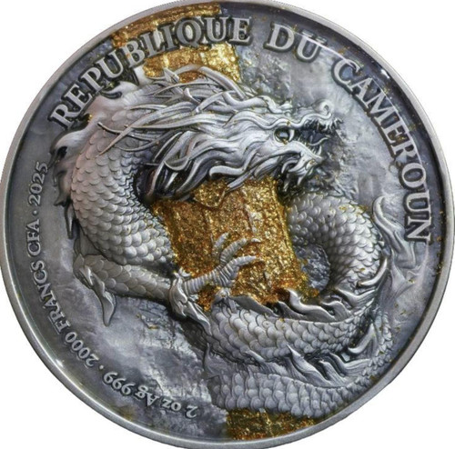 MK Mint Monkey King 2025 2oz 2000 Francs CFA Silver UV Glow in the Dark & 11.5 oz Copper 