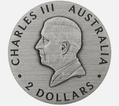 Perth Mint  2025 Australia HONEY BEE 2oz .9999 Silver Antiqued Colored $2 Coin 