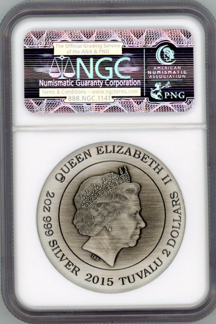 2015 Tuvalu Goddesses Of Olympus Aphrodite 2oz Silver High Relief Coin NGC 70 ER