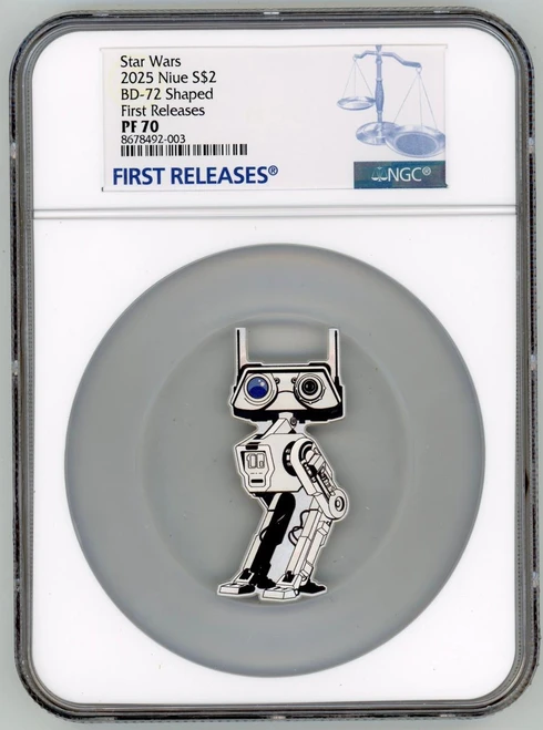 2025 Niue Star Wars BD-72™ 1oz Silver Coin NGC 70 FR +box