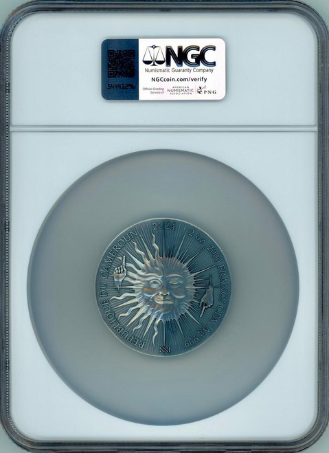 Mint XXI 2024 Cameroon Dual Essence Werewolf 2 oz Silver Coin NGC 70 FR 