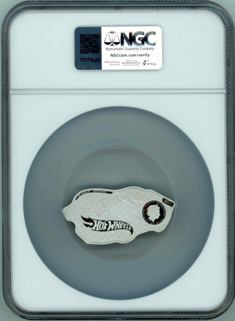 Pamp  Suisse 2025 PAMP Hot Wheels™ 24/Seven Shaped & Colorized Coin NGC 69 FR COA 0011 