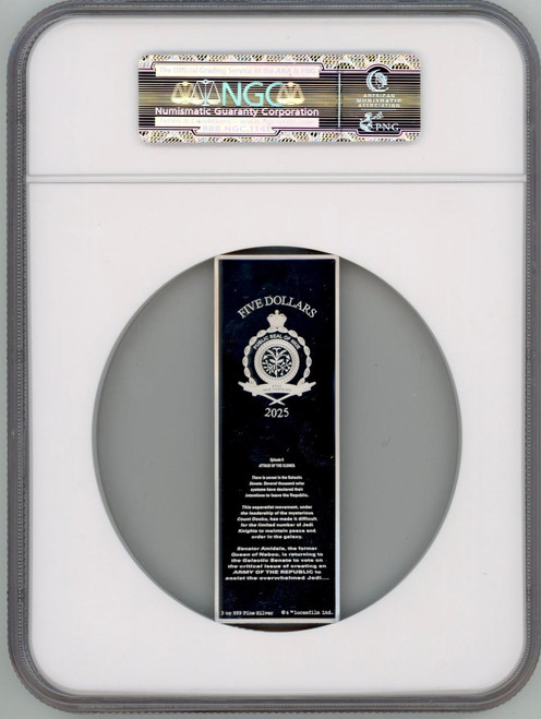 Star Wars™ 2025 Niue Star Wars Attack of the Clones 3 oz Proof Silver Poster Coin NGC 70 FR 
