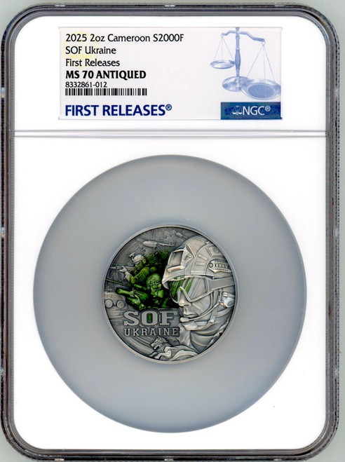 Mint XXI 2025 Special Operations Forces Guardians of Freedom 2oz Silver Coin NGC 70 FR 
