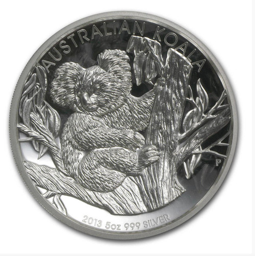 2013P Australia Koala 5oz Silver High Relief Proof $8 Silver Coin