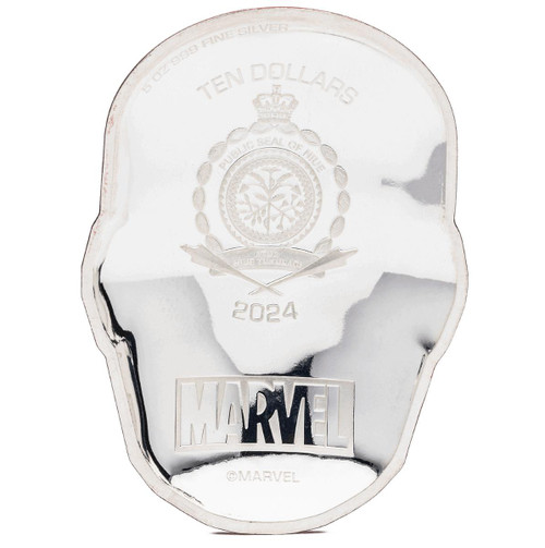 Marvel 2024 Niue Marvel Iron Man Helmet 5 oz Silver $10 Coin LOW COA #027 