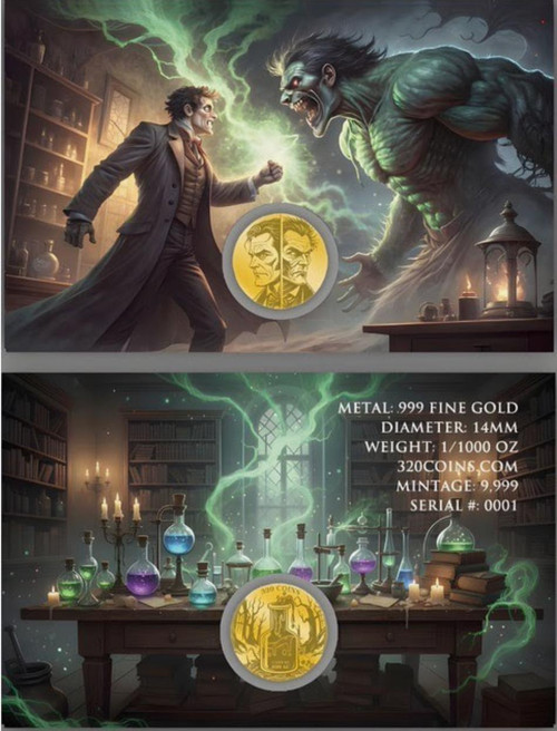 Jekyll & Hyde 2026 1/1000 oz Gold Round