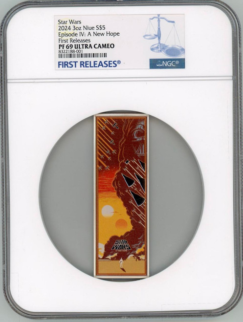 2024 Star Wars A New Hope 3 oz Silver Coin NGC 70 FR Episode IV NGC 69 FR + BOX