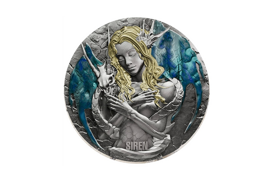 2025 Cameroon SIREN Seduction of the Sea 2 Oz Silver Coin 2000F Mint Sealed 032