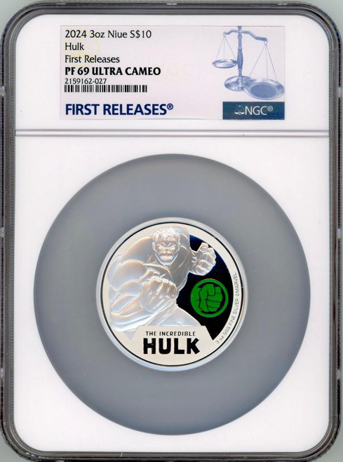 2024 Niue Marvel Incredible Hulk 3oz Silver Coin NGC 69 FR Classic Superheroes