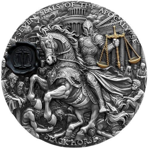  Seven Seals of the Apocalypse Black Horse 2026 Niue $7 3oz Silver Coin 