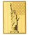  Statue of Liberty 1/1000 oz .999 Fine Gold Bar in Collector Card 