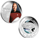 Star Trek 2 COIN SET STAR TREK USS ENTERPRISE NCC 1701D CAPT PICARD 2015 TUVALU NGC PF70FR