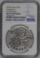 GORGOSAURUS 2018 CANADA $20 SILVER COIN NGC MS 70 ANTIQUED ER