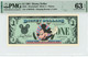 Disney 1987 dollar1 Disney Dollar Mickey PMG 63 EPQ DIS1