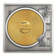 MDM International Wholesale 2023 Barbados $5 3-oz Silver 24-kt Gold-Plated Antiqued Spinning Vinyl Record Co 