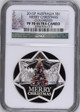 2015 Australia1 oz Silver Merry Christmas Tree Star Shaped Silver Coin NGC 70 UC