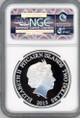 2015 Pitcairns Island Year Of The Goat Gilt $2 Silver Coin PF 70 UC + Box Coa