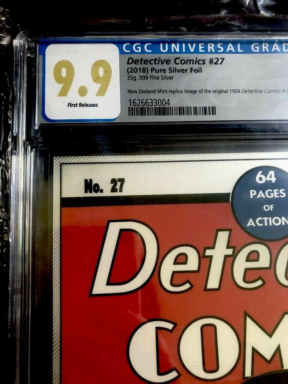 2018 DC Detective Comics #27 CGC 9.9 Mint Silver Foil Batman 1st Release  FIRST