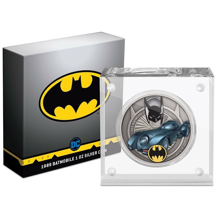 BATMAN DC COMICS 1989 BATMOBILE 2021 SILVER COIN 1oz NGC MS 70 FIRST  RELEASES