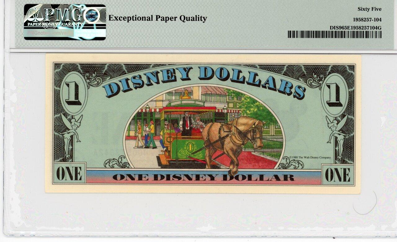 1988 $1 Disney Dollar Mickey PMG 65 EPQ (DIS9) - Elite Coinage Co.