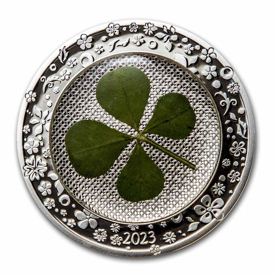 Mua Lucky Coins 4 Leaf Clover Coins Round Collectors Coins Silver