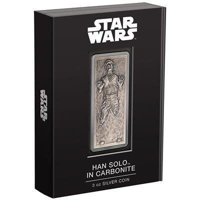 Star Wars Han Solo in Carbonite Bar NGC 70 FR 2022 Niue 3 oz