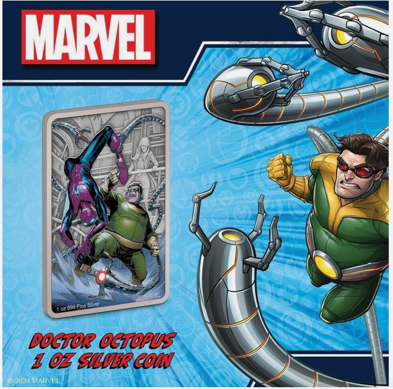 2024 Niue Marvel Spiderman Villains Doctor Octopus 1oz