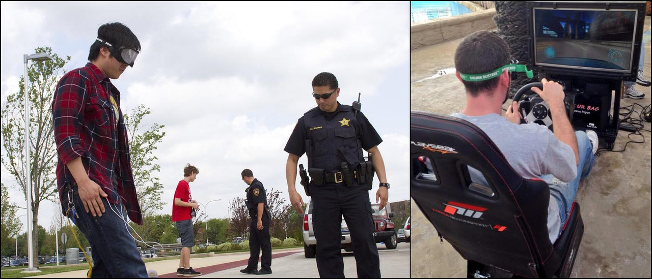 Drunk Busters goggles teach people how basic tasks are impacted from drinking and drugs