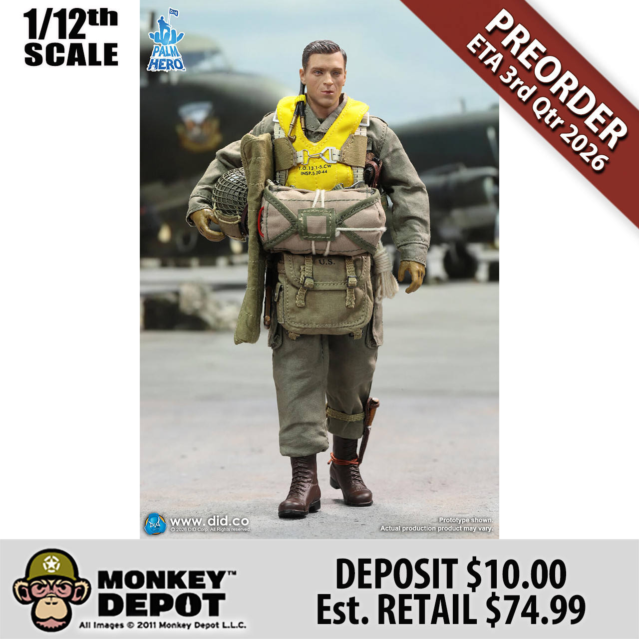 Monkey Depot - DiD 1/12 WWII U.S. Army 101st Airborne Division
