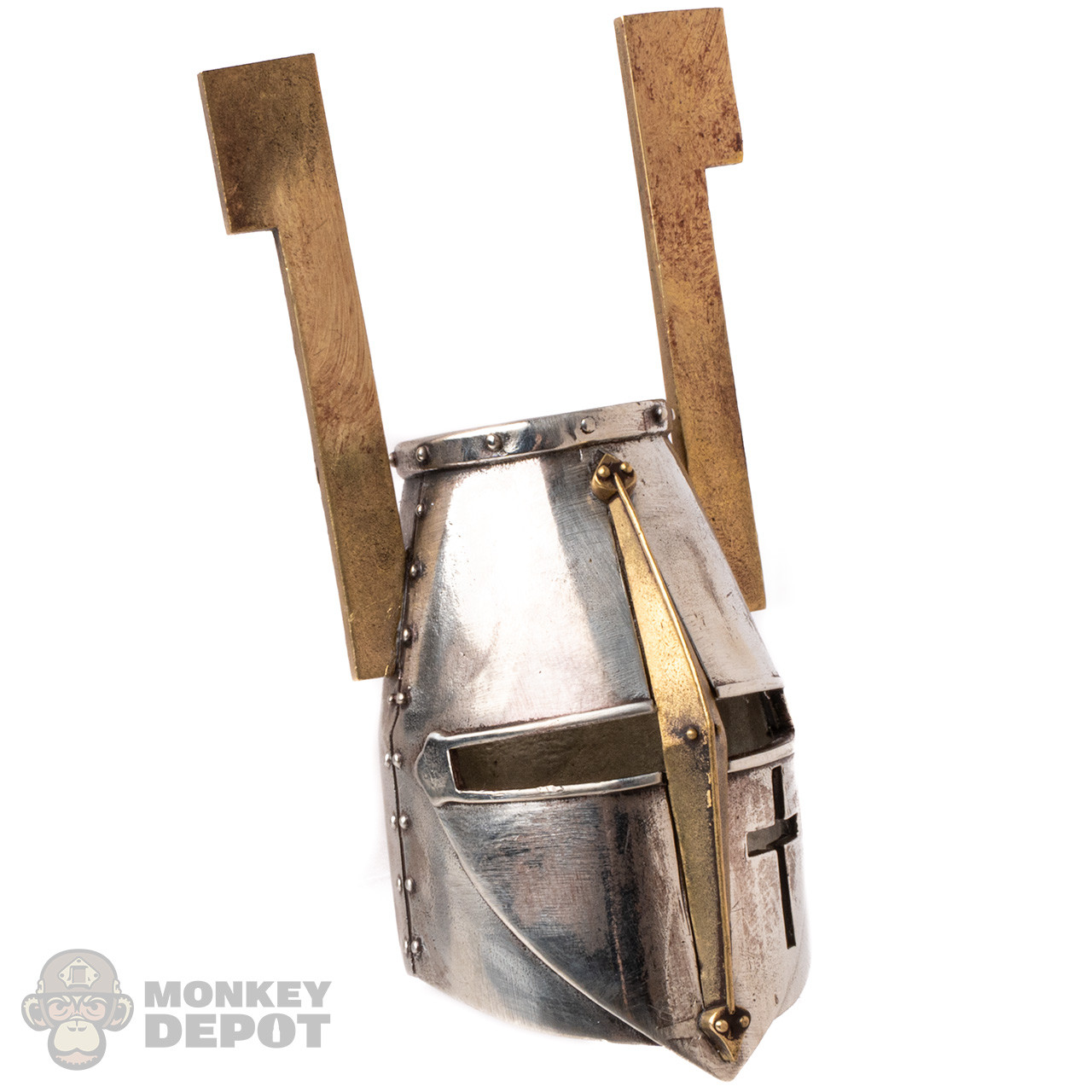 Monkey Depot - Helmet: Coo Models Square Horns Crested Barrel Helm