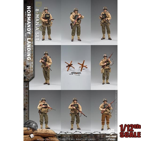 Monkey Depot - CrazyFigure 1/12 WWII U.S. Army On D-Day Deluxe
