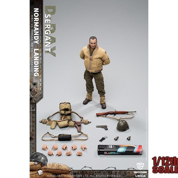 Monkey Depot - CrazyFigure 1/12 WWII U.S. Rangers On D-Day