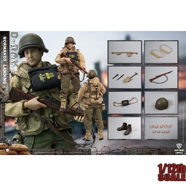 Monkey Depot - CrazyFigure 1/12 WWII U.S. Rangers On D-Day