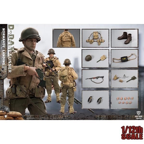 Monkey Depot - CrazyFigure 1/12 WWII U.S. Rangers On D-Day Machine