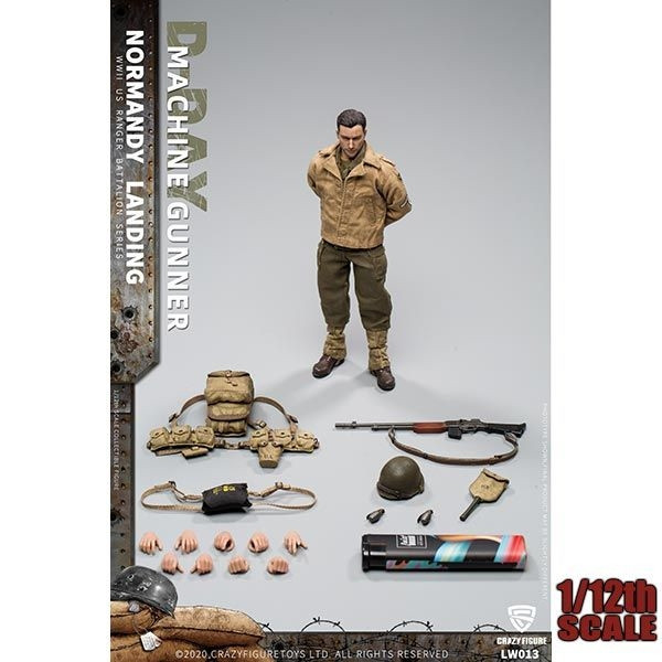 Monkey Depot - CrazyFigure 1/12 WWII U.S. Rangers On D-Day Machine