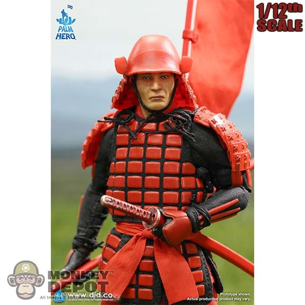 DID 日本小兵レッドチーム 1/12 アクションフィギュア XJ80016A Monkey Depot - DiD 1/12 Palm Hero Series Japan Sengoku Soldier