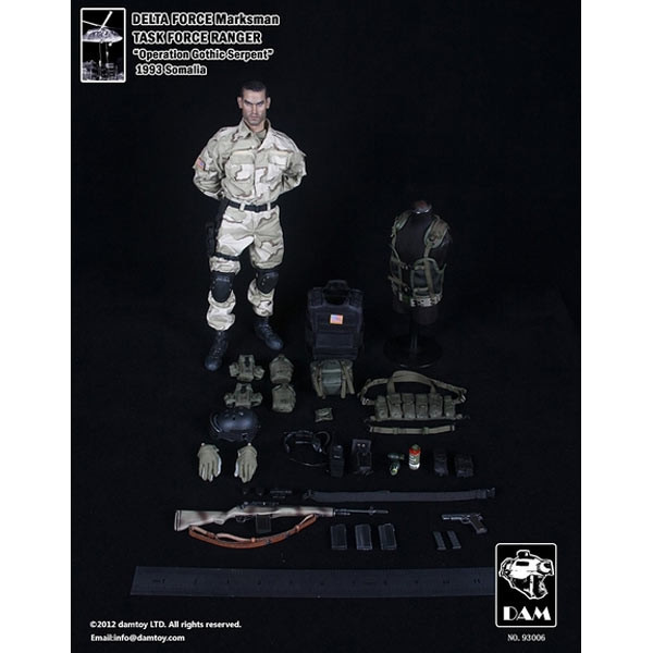 ミリタリー DELTA FORCE Marksman TASK FORCE RANGER Monkey Depot - Boxed Figure: DAM Delta Force Marksman -Task Force