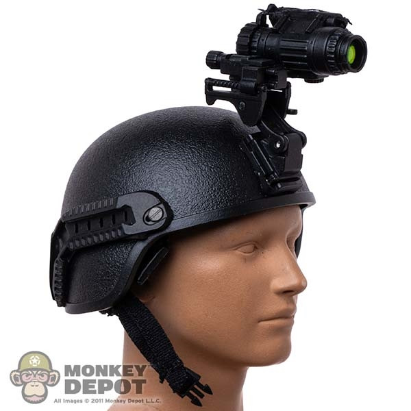 PVS14及びジャンプヘルメット一式 Monkey Depot - Helmet: Easy Simple Mens Black LSHZ +1 Low Cut w
