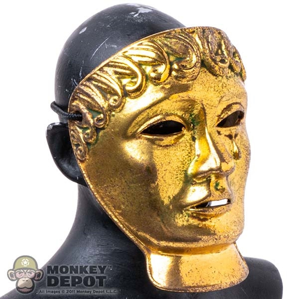 Monkey Depot - Helmet: HY Toys Mens Gold Mask and Lion Helmet (Metal)