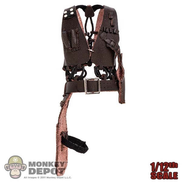 Monkey Depot - Harness: Magic Toys 1/12 Mens Brown Leather-Like