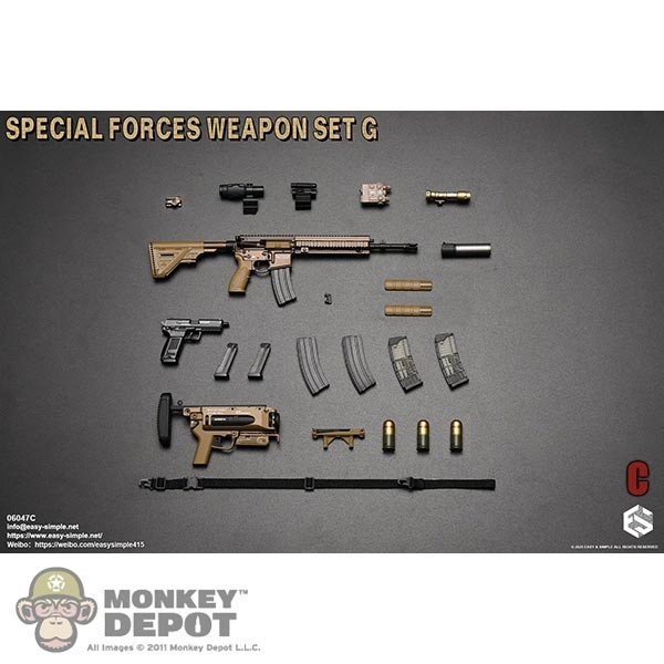 その他 EasySimple Special Forces Weapon Set D Monkey Depot - Easy Simple Special Forces Weapon Set (ES-06047)