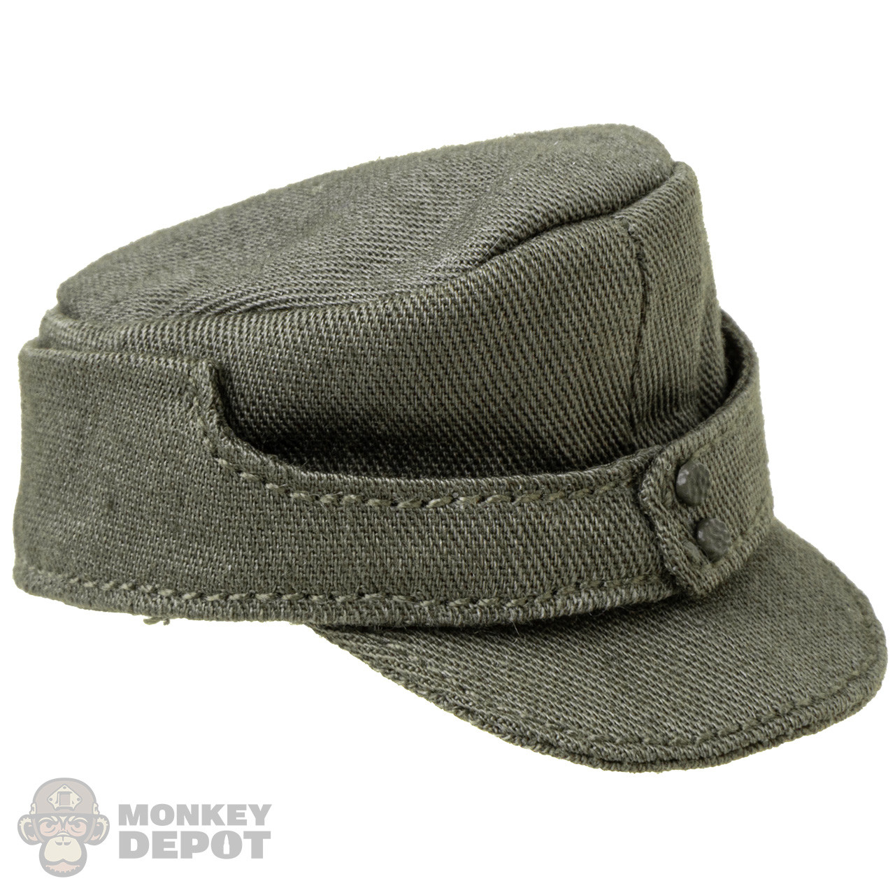 Monkey Depot - Hat: DiD WWII German Green Field Cap w/ Insignia