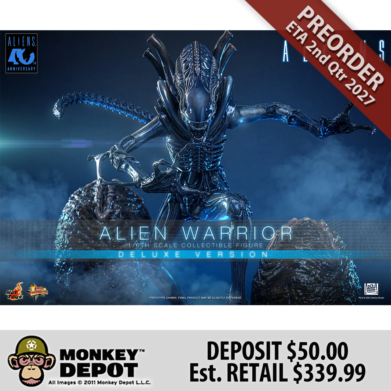 【hopeさま専用】Alien1996 Monkey Depot - Hot Toys Alien Warrior (Deluxe Version) (MMS899)